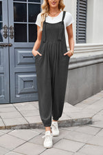 Lovelet Knotted Strap Overalls with Pockets - Ladyez