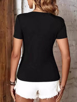 Zipper Front Short Sleeve T-Shirt