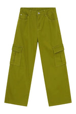 Hight Rise Wide Leg Cargo Pants