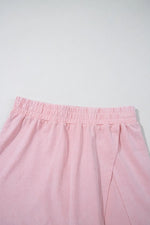 Mineral Wash Cotton Tank Top and Slit Skort Set