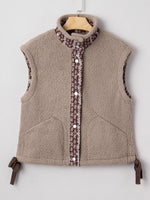 Side Bows Sherpa Fleece Vest
