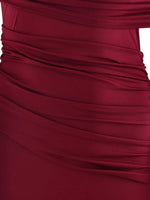 One-Shoulder Ruched Maxi Dress