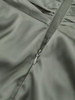 V-Neck Satin Mini Dress with Flowy Sleeves