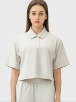 Millennia Half Button Short Sleeve Active T-Shirt - Ladyez