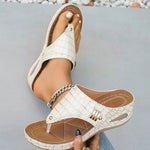 Toe Post Wedge Sandals