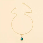18K Gold-Plated Teardrop Pendant Necklace