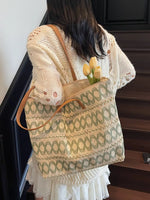 Woven Pattern Shoulder Bag