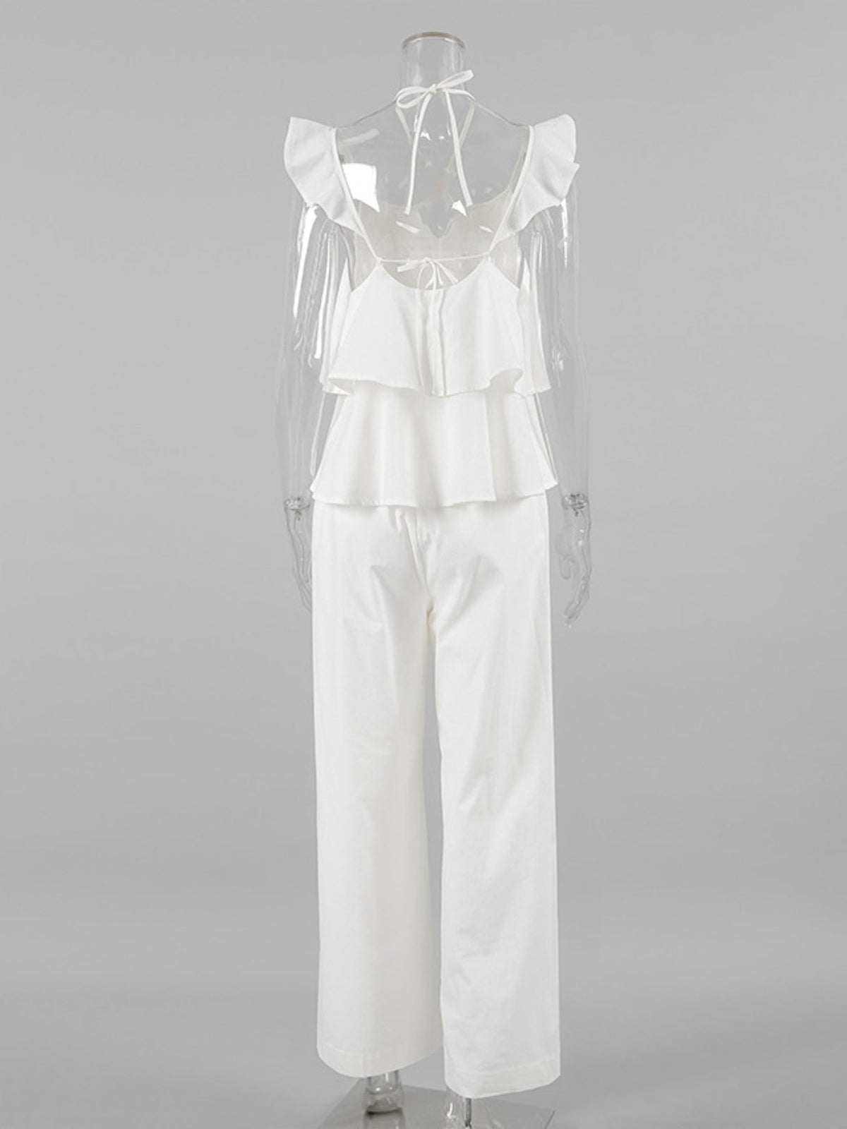 Layered Ruffled Cami and Pants Set