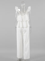 Layered Ruffled Cami and Pants Set
