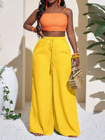 Wide-Leg Pants with Drawstring