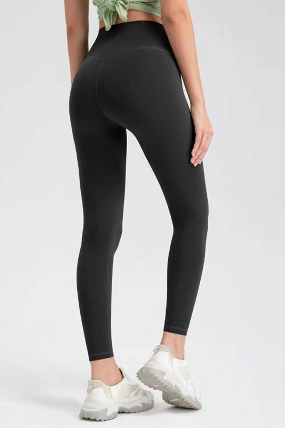 Wide Waistband High Waist Sport Leggings - Ladyez
