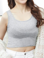 Scoop Neck Cropped Tank Top