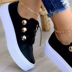 Round Toe Platform Sneakers