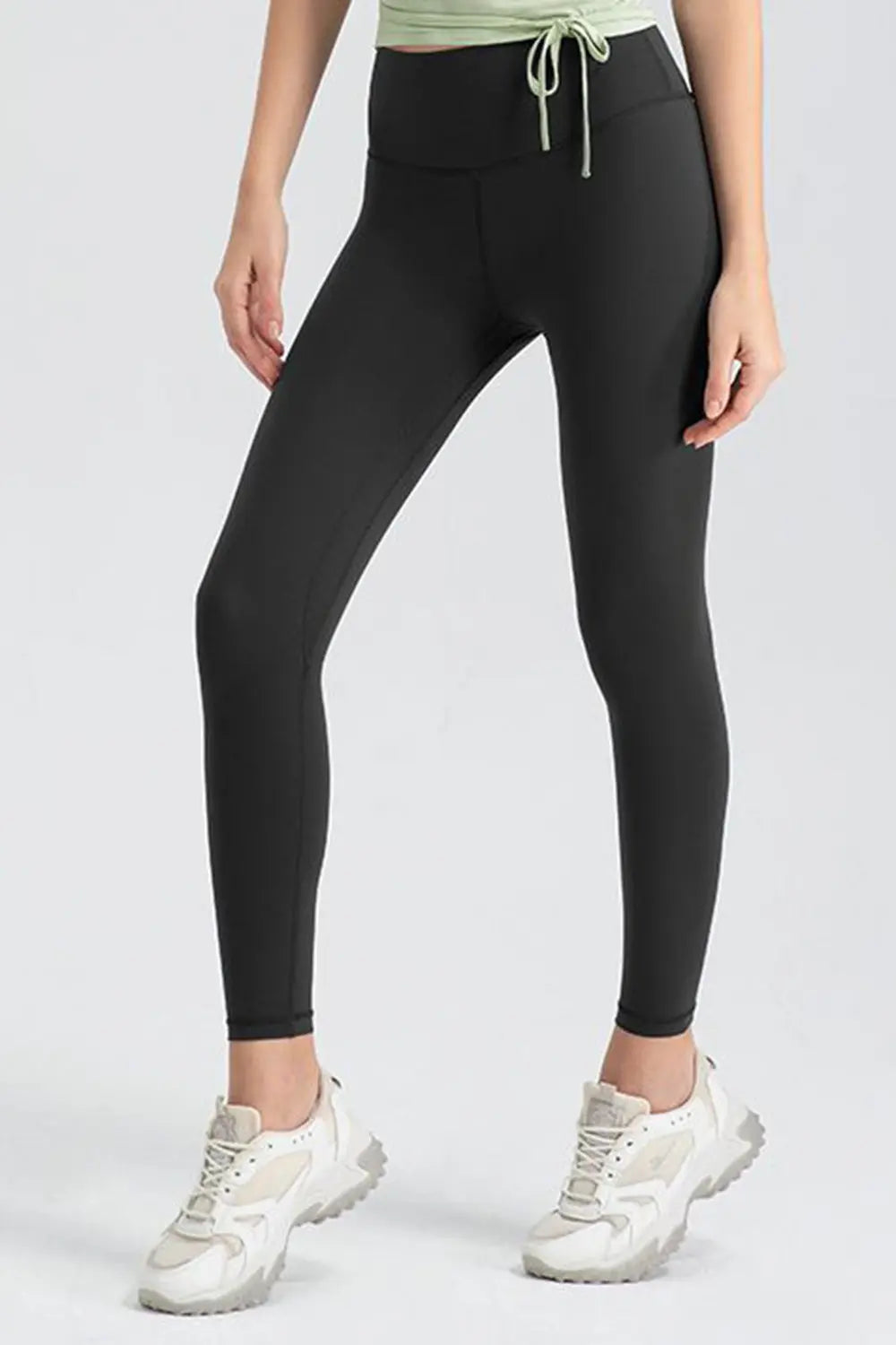 Wide Waistband Slim Fit Active Leggings - Ladyez