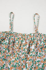Floral Spaghetti Strap Ruffled Cami
