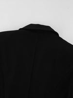 Lace Hem Lapel Collar Blazer