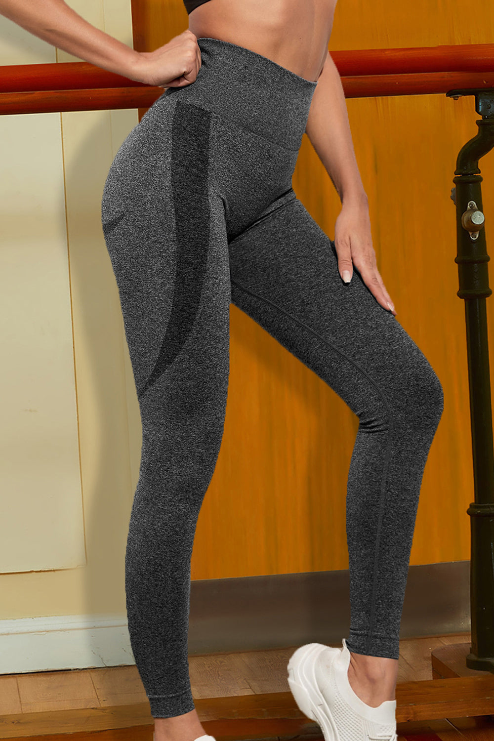 Wide Waistband Sports Leggings - Ladyez