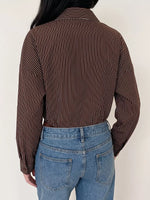 Striped Button-Up Bodysuit