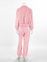 Quarter Zip Long Sleeve Top and Pants Set