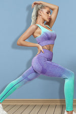 Gradient Sports Tank and Leggings Set - Ladyez