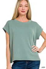 Zenana Raised Rib Cap Sleeve Top & Shorts Set