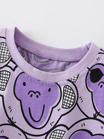 Children's Monkey Print Tee and Shorts Set