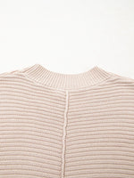 Texture Knitted Dropped Shoulder Sweater