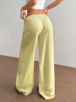 Full Size Drawstring Wide Leg Pants Plus Size