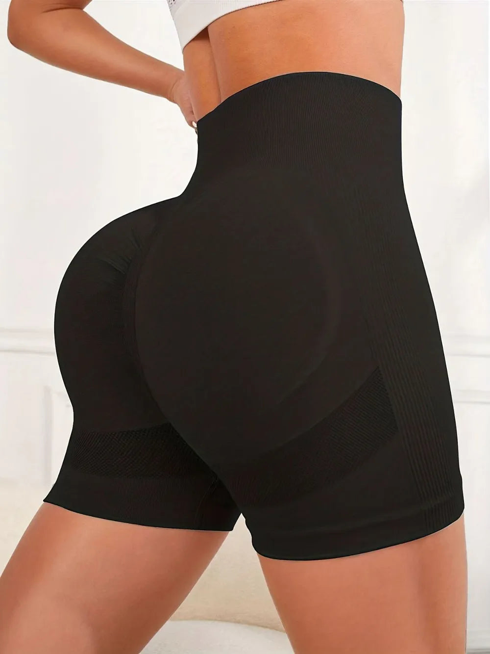 High Waist Active Shorts - Ladyez