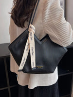 Textured Leather Shoulder Bag