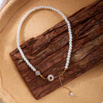 Synthetic Pearl 18K Gold-Plated Resin Pendant Necklace