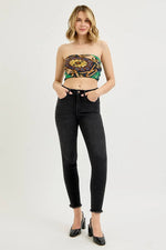 RISEN Full Size Tummy Control High Rise Adjustable Waist Skinny Jeans Plus Size - Ladyez