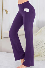 Pocketed High Waist Active Pants - Ladyez