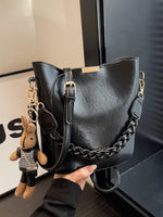 Bucket Style Crossbody Bag with Braided Detail