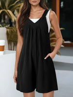 V-Neck Wide Strap Romper
