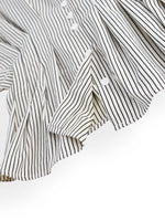 Striped Cinched Waist Shirt