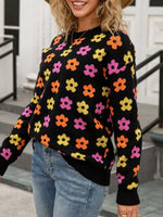 Floral Crew Neck Sweater