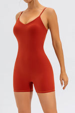 Spaghetti Strap Round Neck Romper - Ladyez