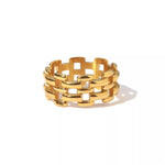 18K Gold-Plated Cutout Ring