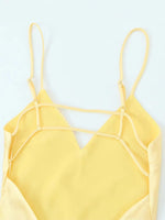 Satin V-Neck Cami Dress - Ladyez