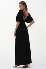 Shiny Strappy Neck Maxi Dress - Ladyez