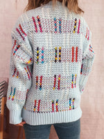 Colorful Round Neck Long Sleeve Sweater