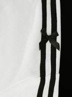 Striped Sleeve Zip-Up Drawstring Hoodie