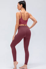 Wide Waistband Slim Fit Active Leggings - Ladyez