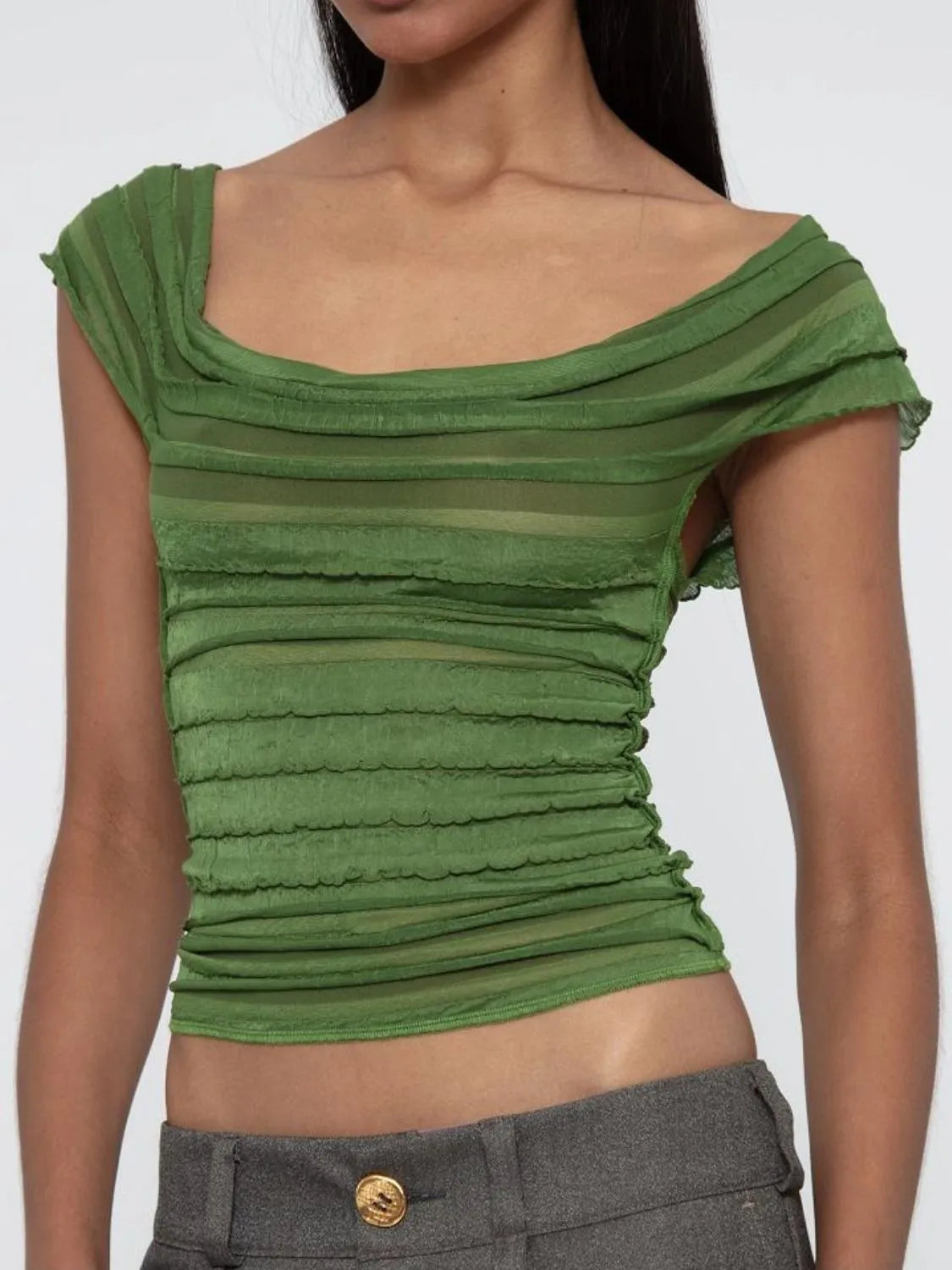 Ruched Solid Tank - Ladyez