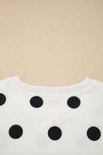 Ribbed Trim Polka Dot Print Tank Split Mini Skort 2pcs Set