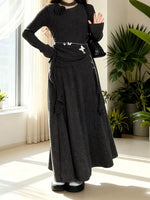 Ribbed Knit Long Sleeve Top and Skirt Set
