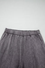 Mineral Wash Leopard Patchwork Loose Pants
