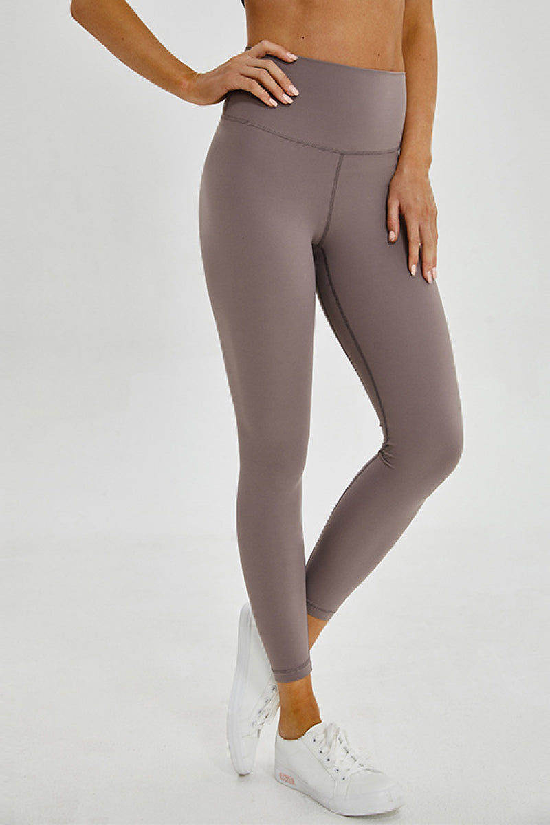 Millennia Wide Seamless Band Waist Sports Leggings - Ladyez