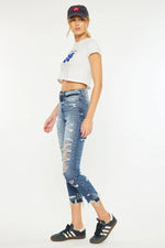 Kancan Distressed High Rise Skinny Jeans - Ladyez